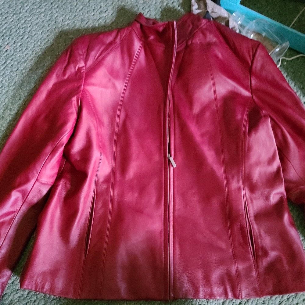 Siena Red leather jacket XL